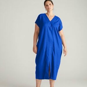 NWT Universal Standard cabana kaftan cobalt Blue V-Neck Women’s Sz S/14-16